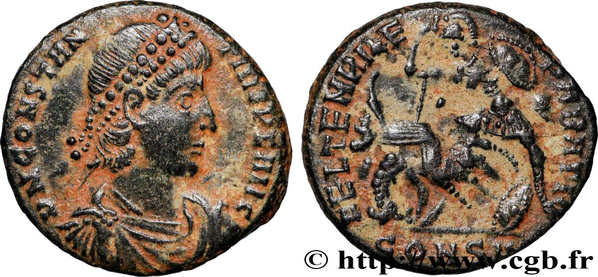 CONSTANTIUS II Maiorina réduite AU/XF