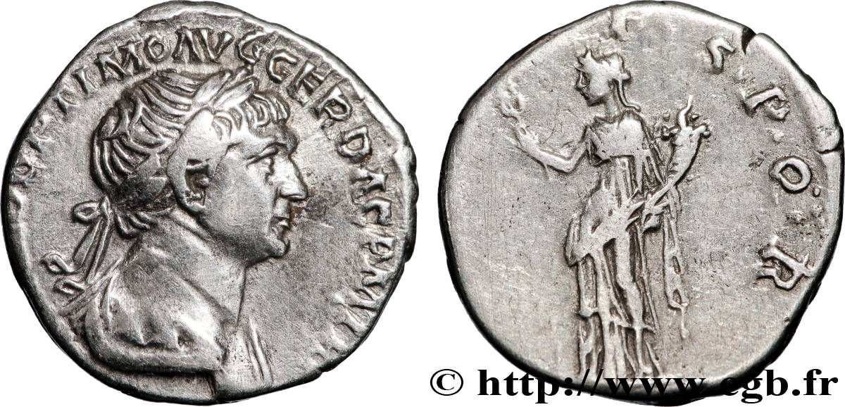 TRAJANUS Denier AU/XF