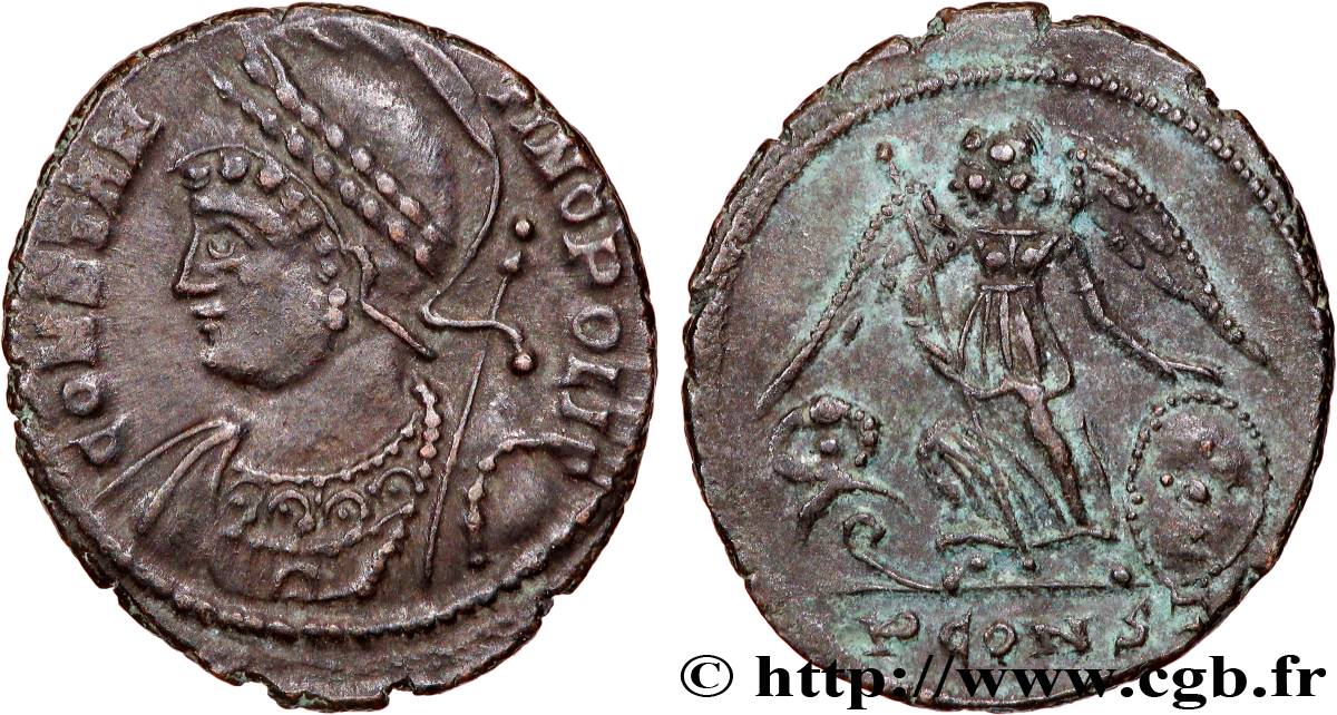 CONSTANTINOPLE Centenionalis ou nummus TTB+
