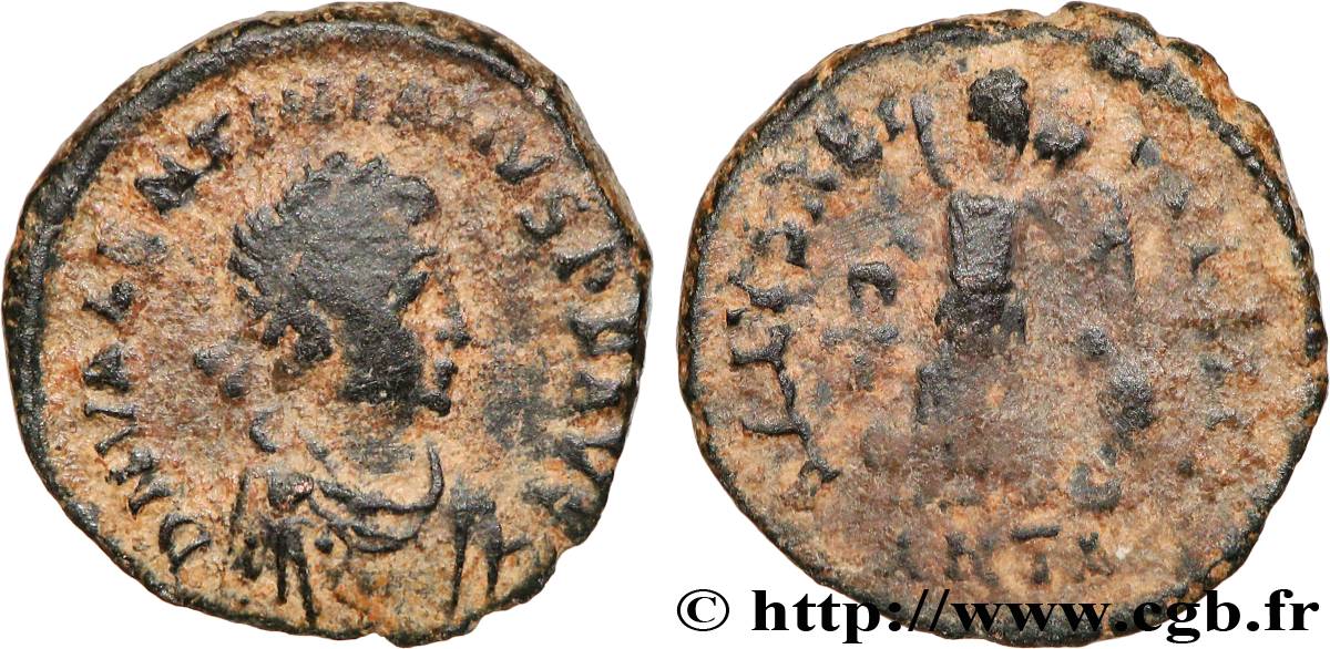 VALENTINIAN II Nummus, (PBQ, Æ 4) VF