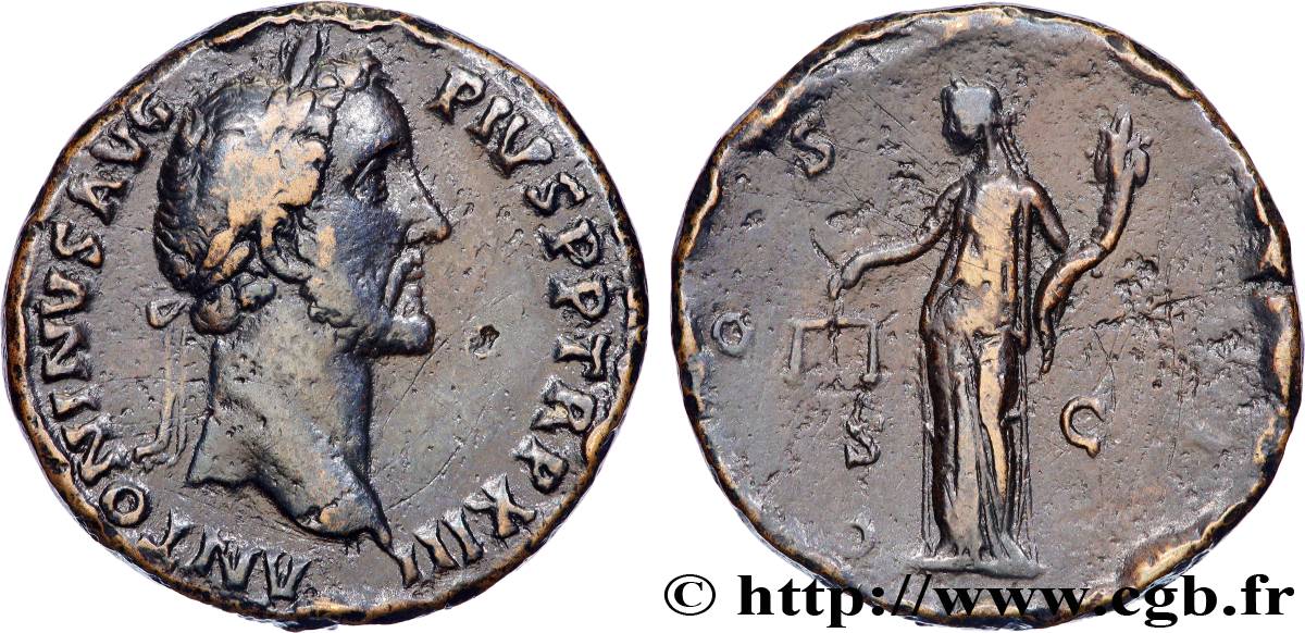 ANTONINUS PIUS Sesterce VF