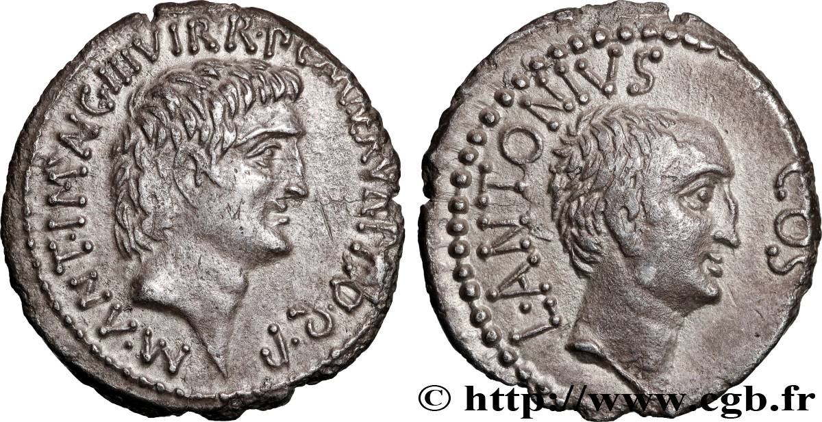 MARCUS and LUCIUS ANTONIUS Denier AU