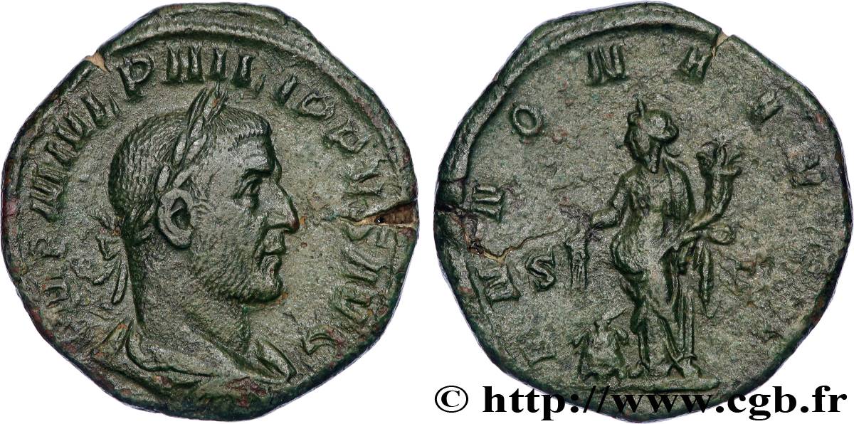PHILIPPUS Sesterce XF