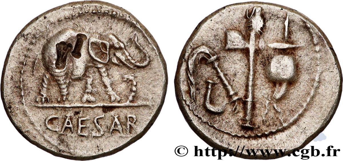 GIULIO CAESAR Denier q.SPL