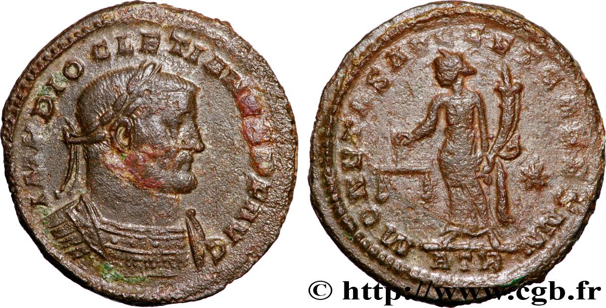DIOCLETIAN Follis ou nummus AU/XF