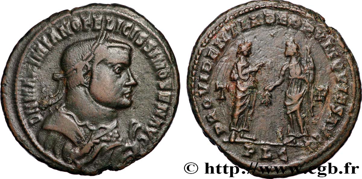 MAXIMIANUS HERCULIUS Follis ou nummus AU