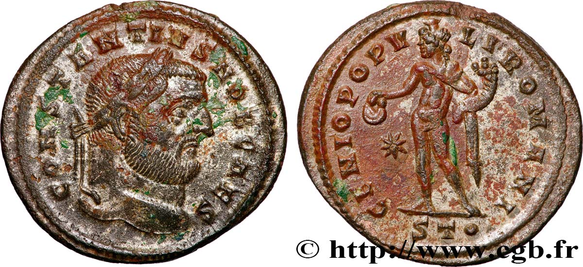 CONSTANTIUS I Follis ou nummus AU