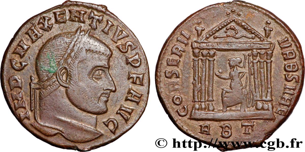 MAXENTIUS Follis ou nummus AU/AU