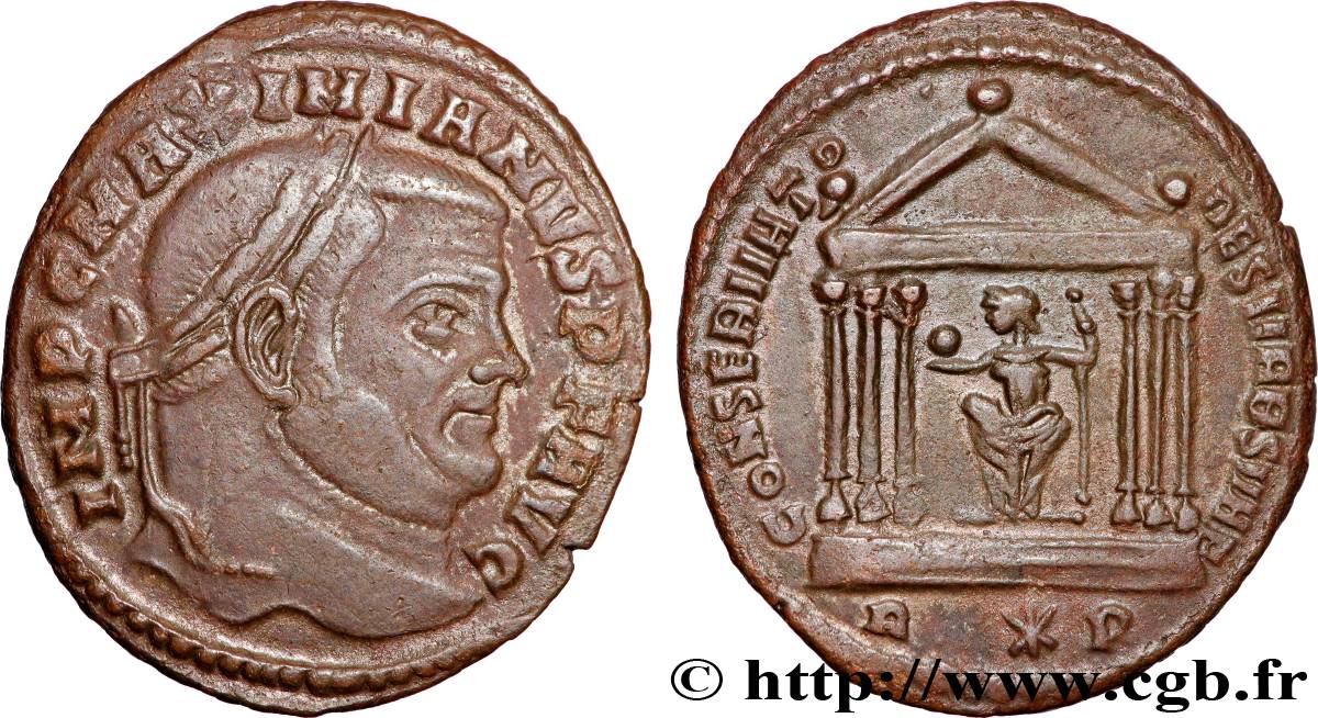 MAXIMIAN HERCULIUS Follis ou nummus AU