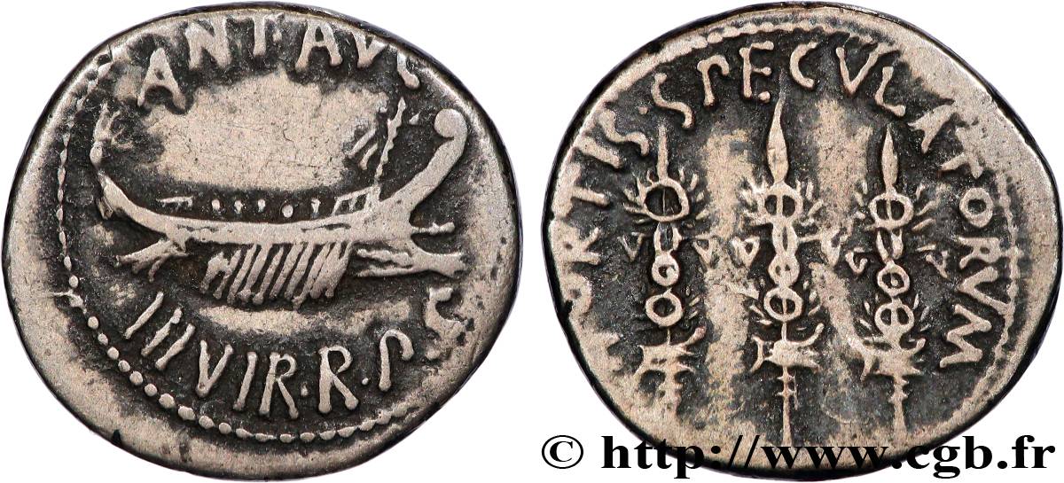 MARCUS ANTONIUS Denier XF