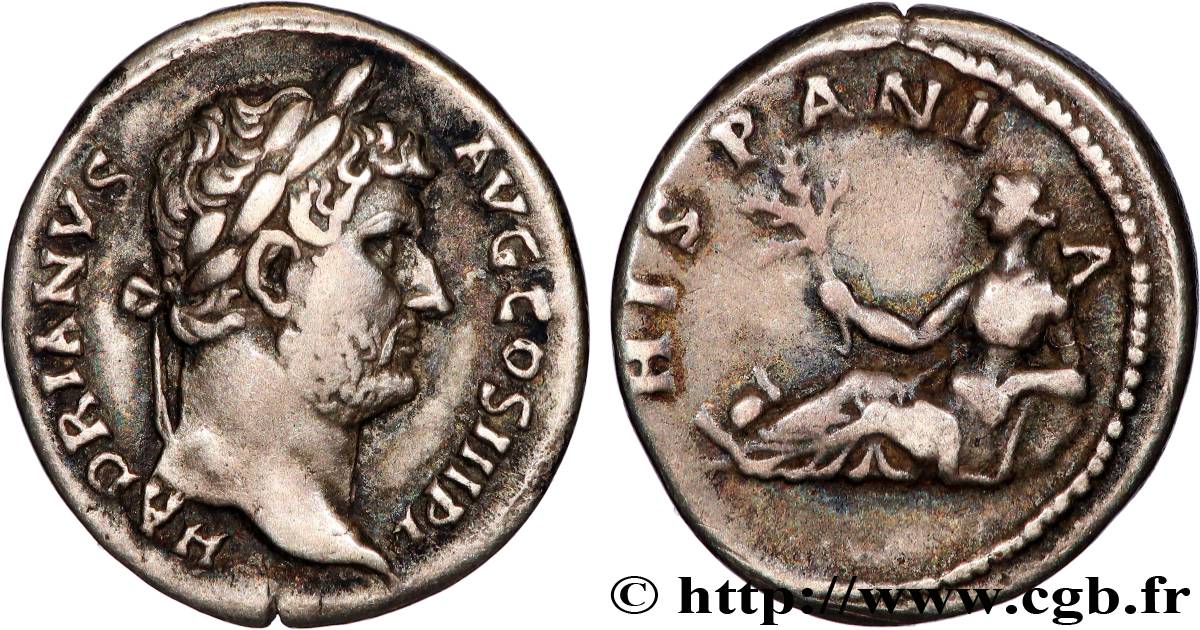 HADRIAN Denier AU/XF