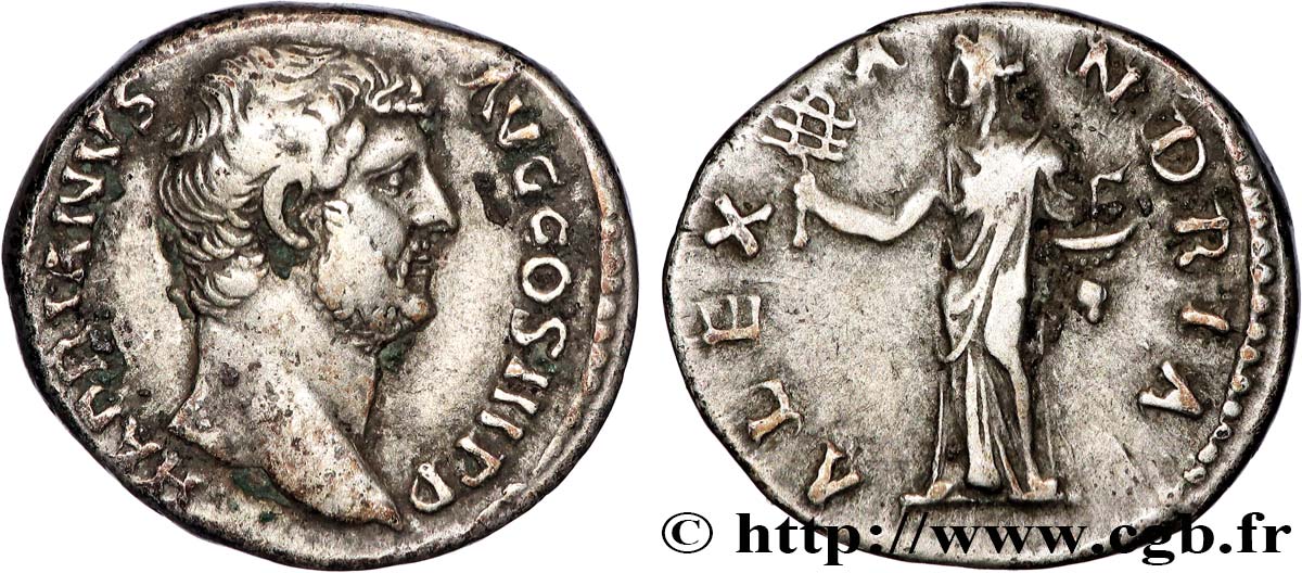 HADRIAN Denier XF