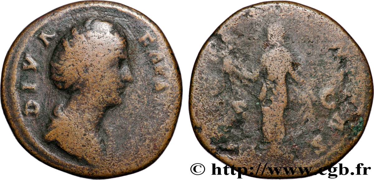 FAUSTINA MOTHER Sesterce VF/F