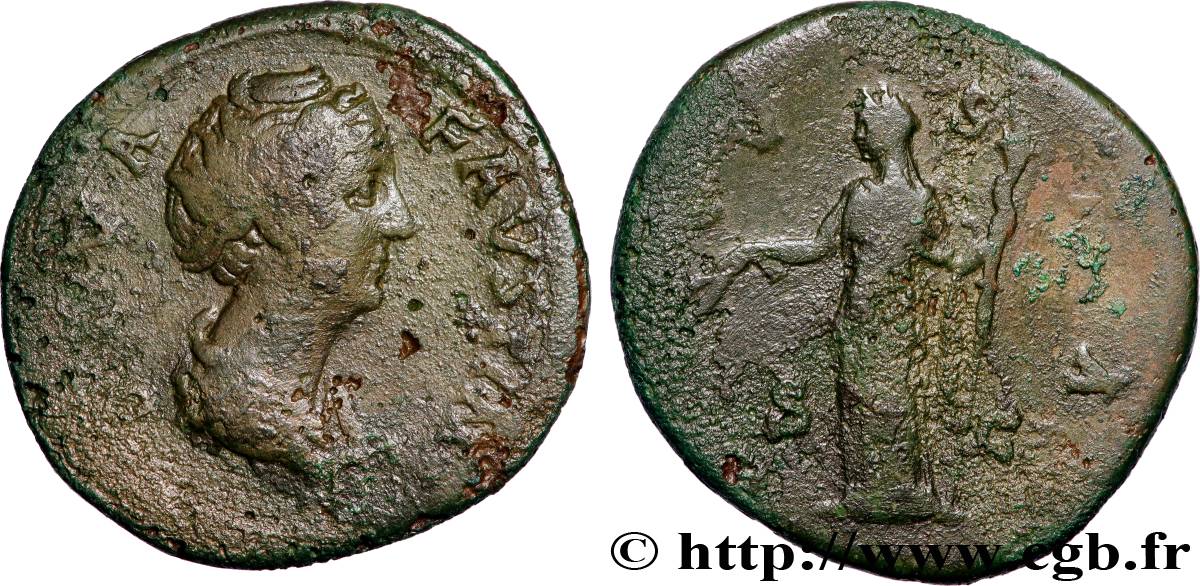 FAUSTINE MÈRE Sesterce TB