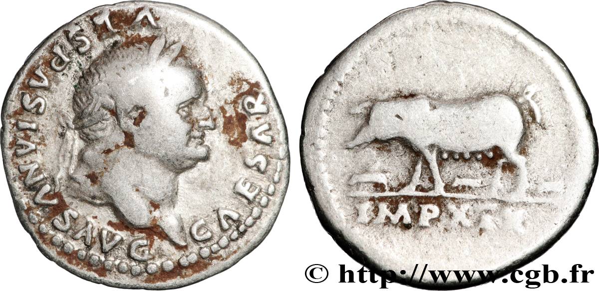 VESPASIAN Denier XF/VF