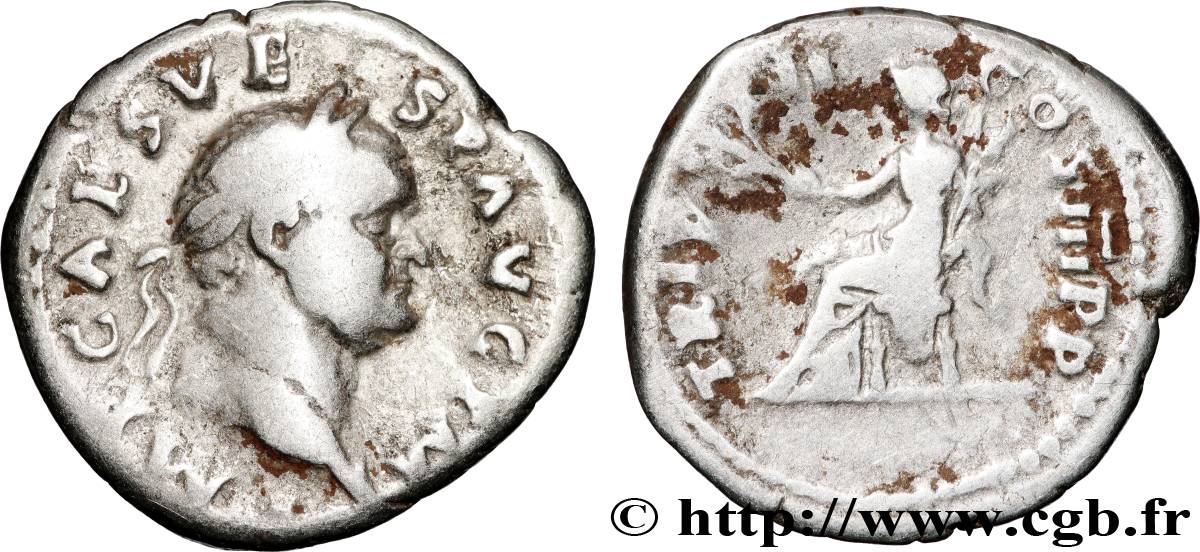 VESPASIANUS Denier XF