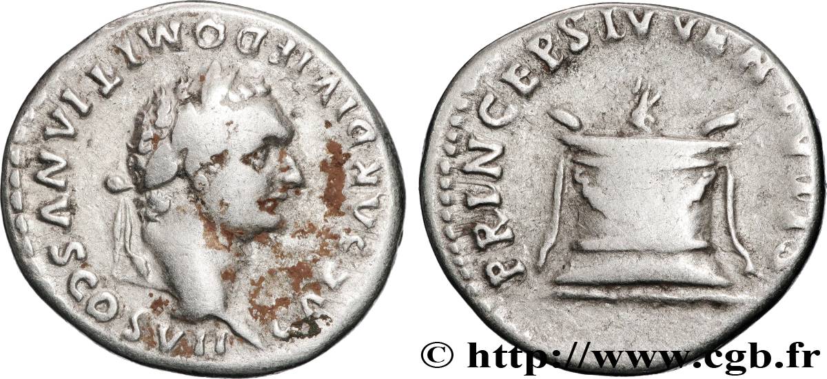 DOMITIANUS Denier XF