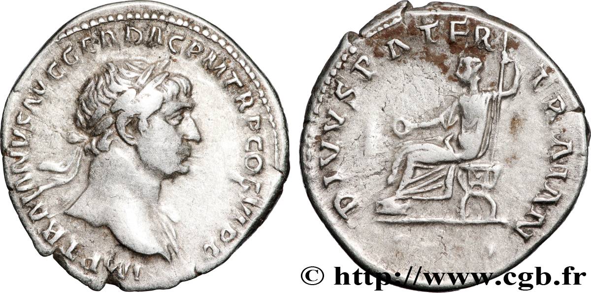 TRAJANUS and TRAJANUS SENIOR Denier AU/XF