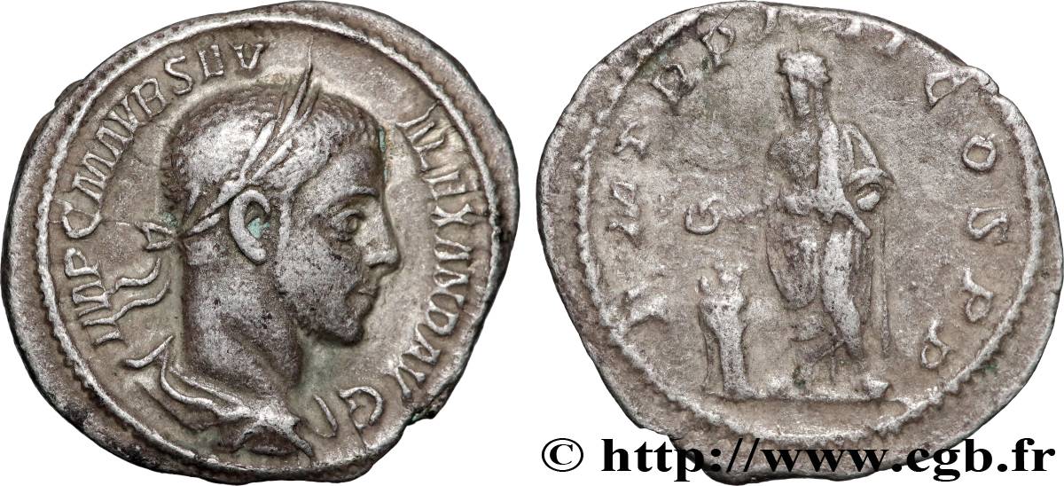 SEVERUS ALEXANDER  Denier AU/XF