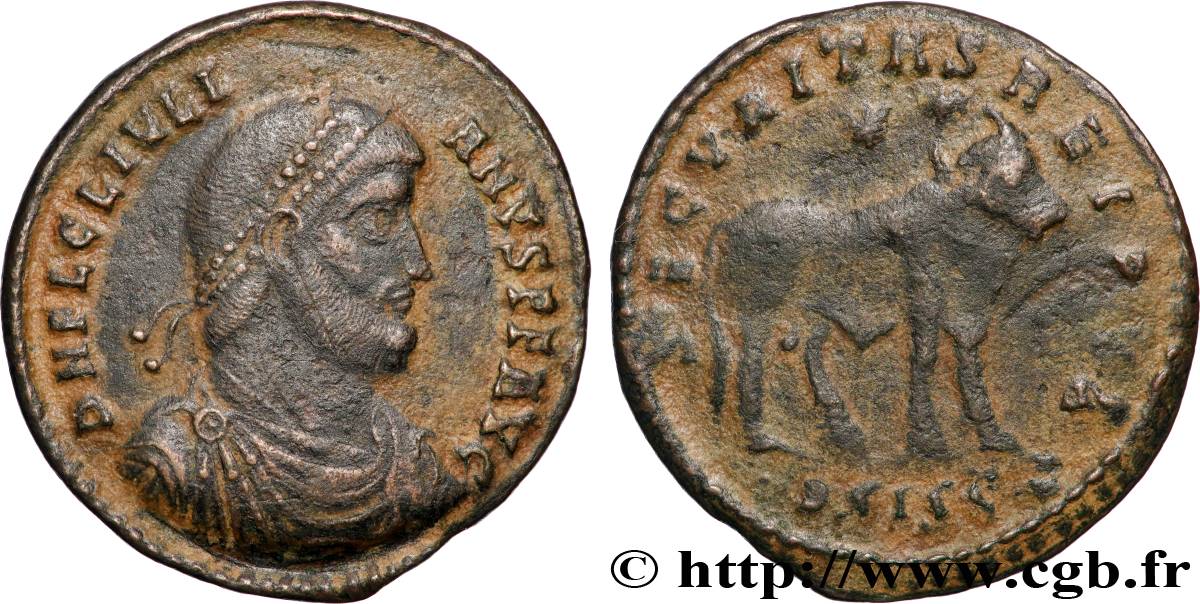 JULIEN II LE PHILOSOPHE Double maiorina, (GB, Æ 1) TTB