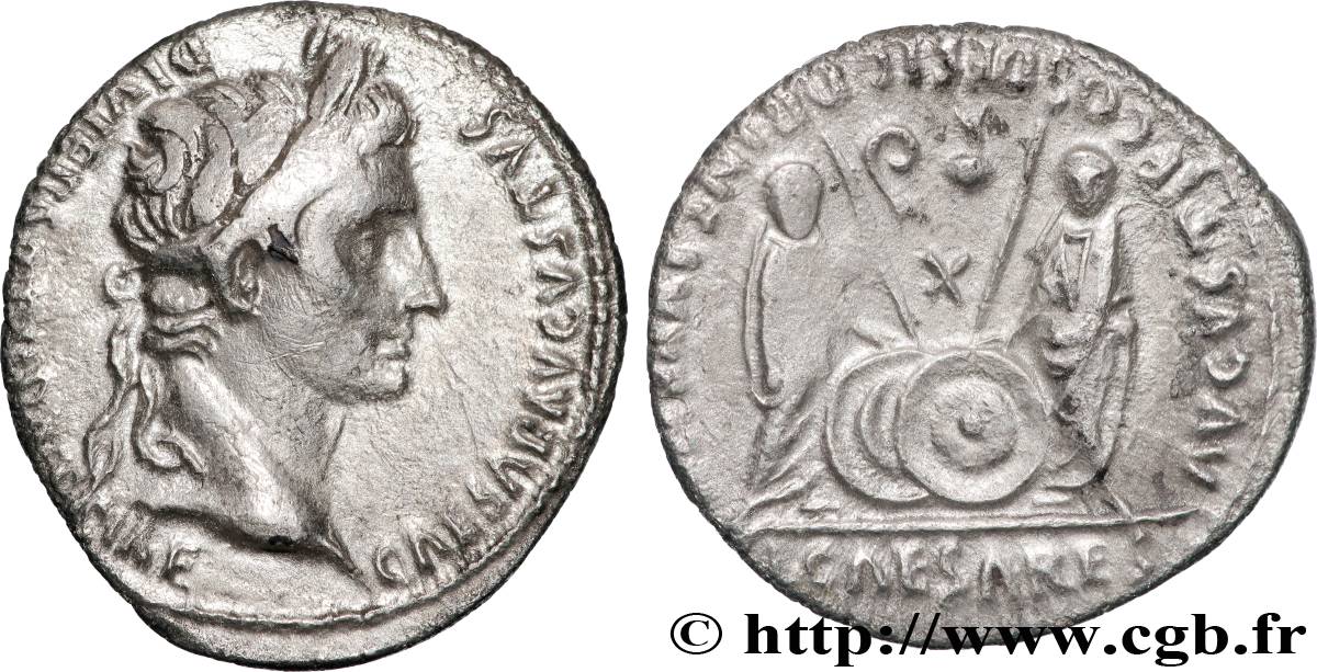 AUGUSTUS, CAIUS and LUCIUS Denier XF