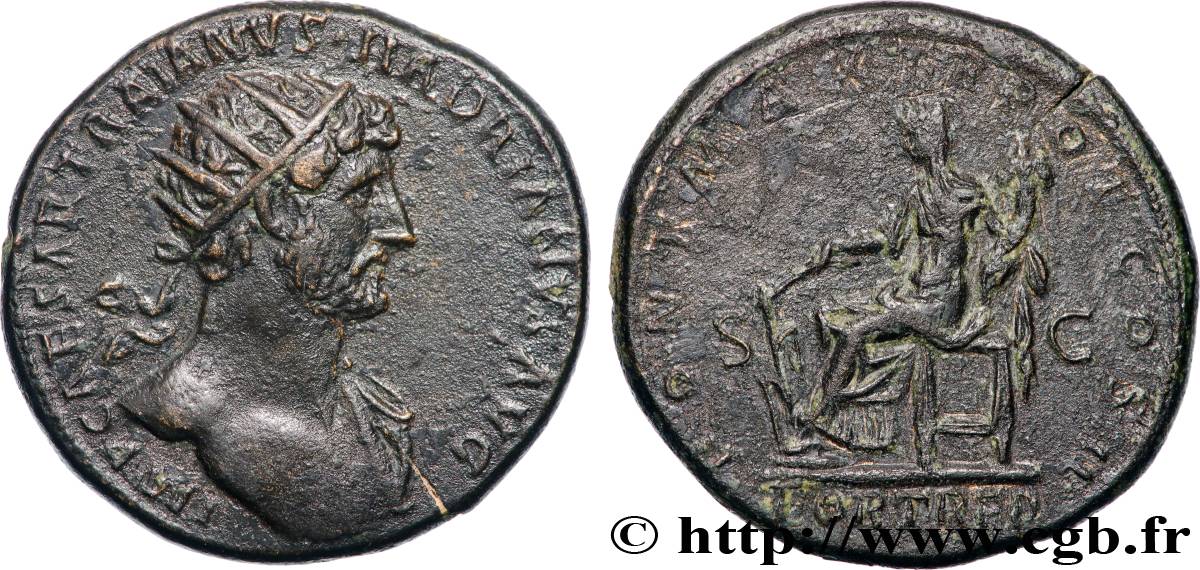 HADRIAN Dupondius AU/XF