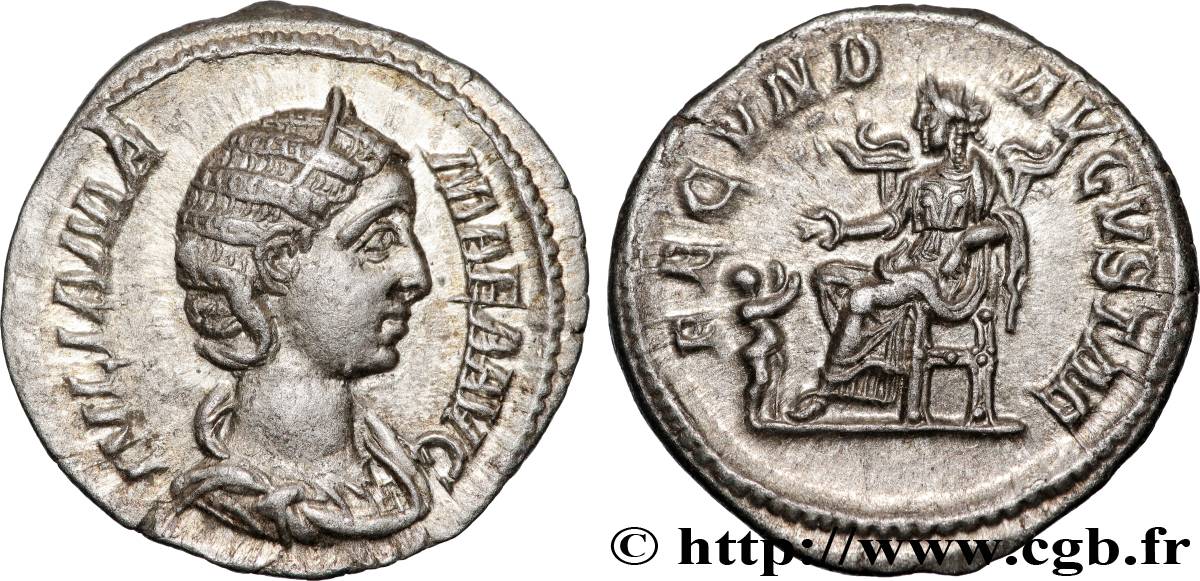 JULIA MAMAEA Denier MS