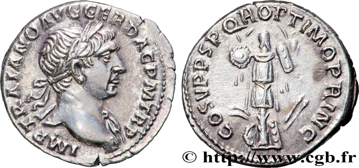 TRAJANUS Denier MS/AU