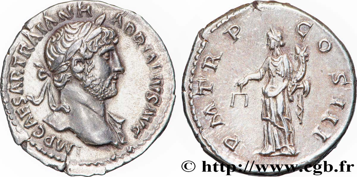 HADRIAN Denier MS