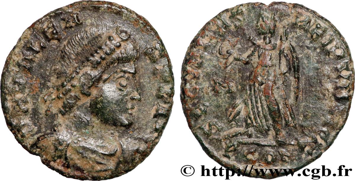 VALENS Nummus, (PB, Æ 3) XF