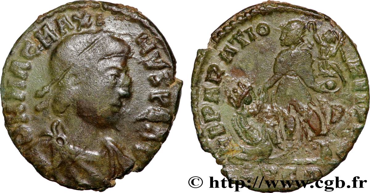 MAGNUS MAXIMUS Maiorina pecunia, (MB, Æ 2) XF