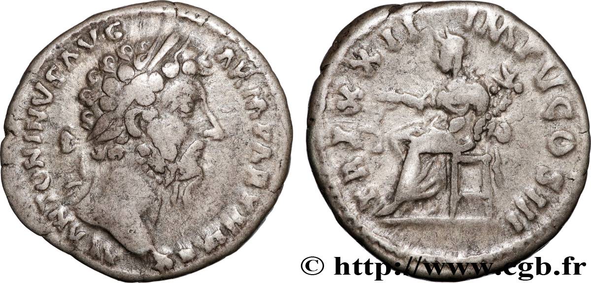 MARCUS AURELIUS Denier XF/VF
