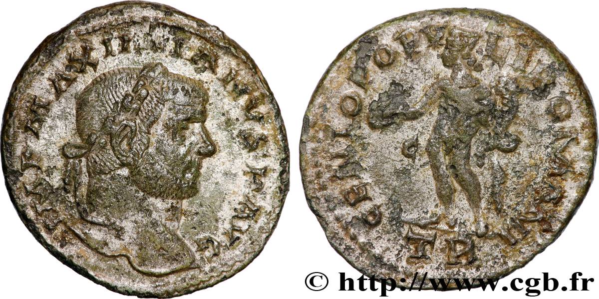 MAXIMIEN HERCULE Follis ou nummus TTB+