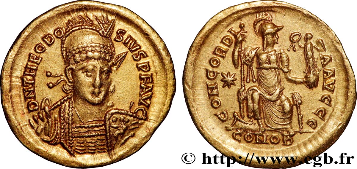 THEODOSIUS II Solidus MS