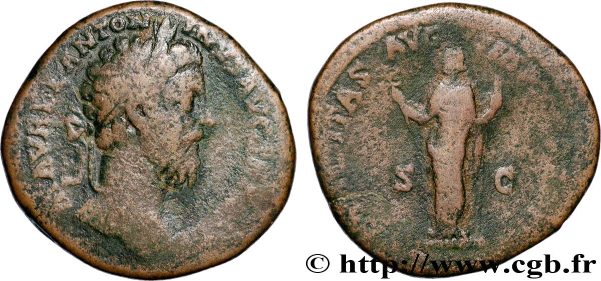 MARCUS AURELIUS Sesterce VF