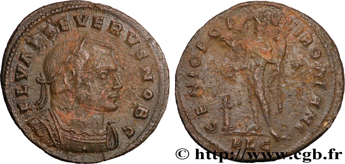 SÉVÈRE II Follis ou nummus TTB/TB+