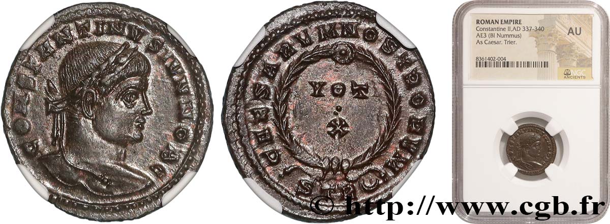 CONSTANTINE II Centenionalis ou nummus MS