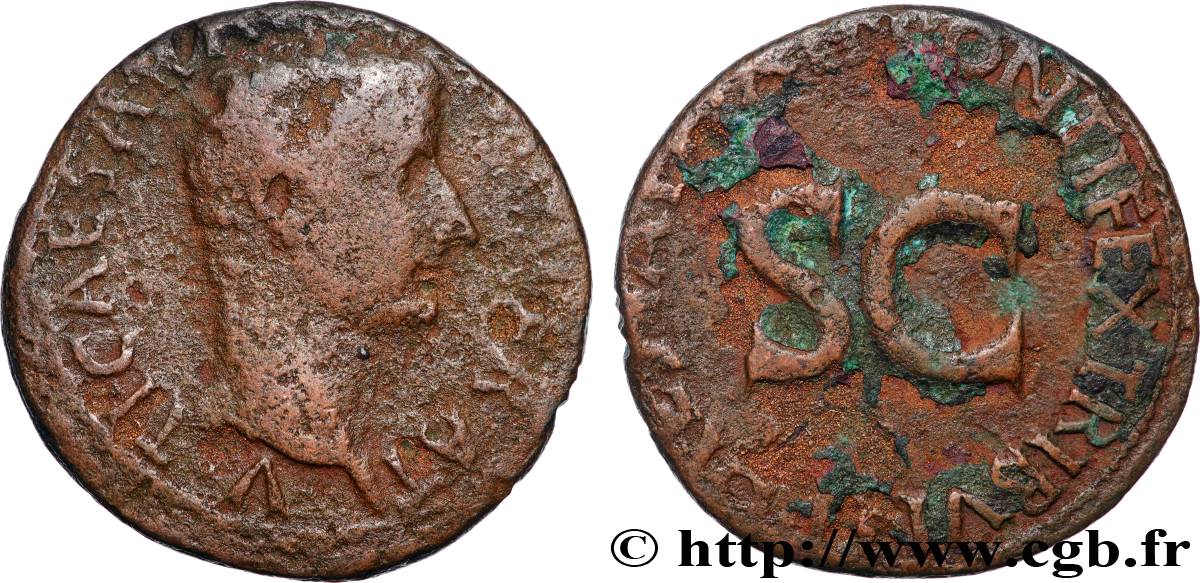 TIBERIUS As, (MB, Æ 29) VF