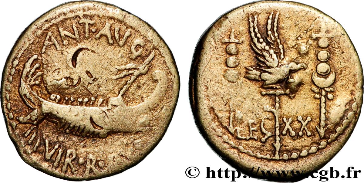 MARCUS ANTONIUS Denier XF
