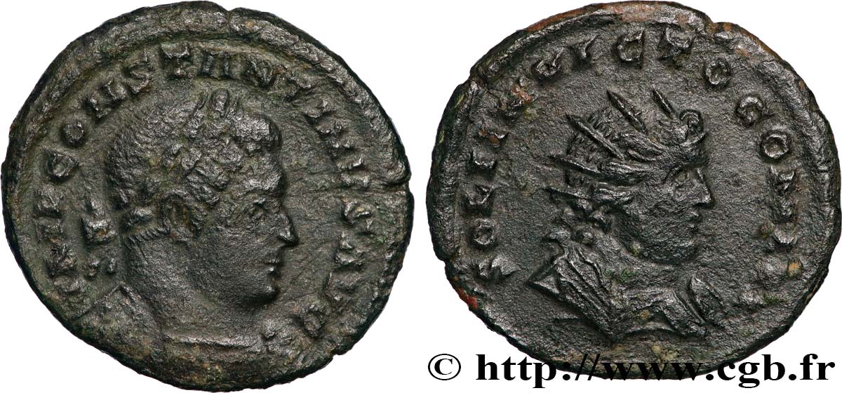 CONSTANTINO I EL MAGNO Follis ou nummus MBC