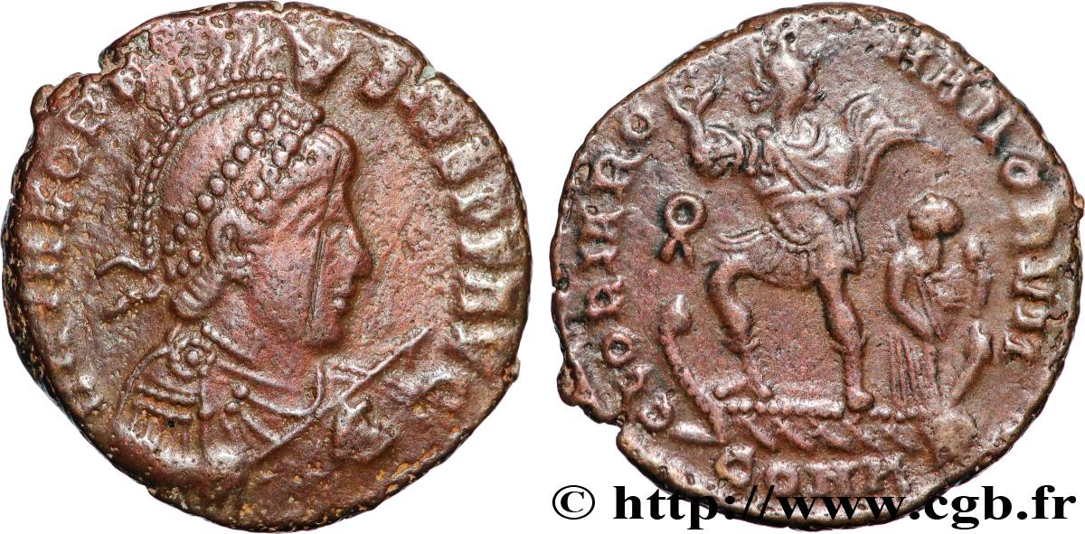 THEODOSIUS I Maiorina pecunia, (MB, Æ 2) AU