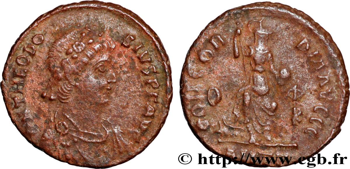 THEODOSIUS I Nummus AU/XF