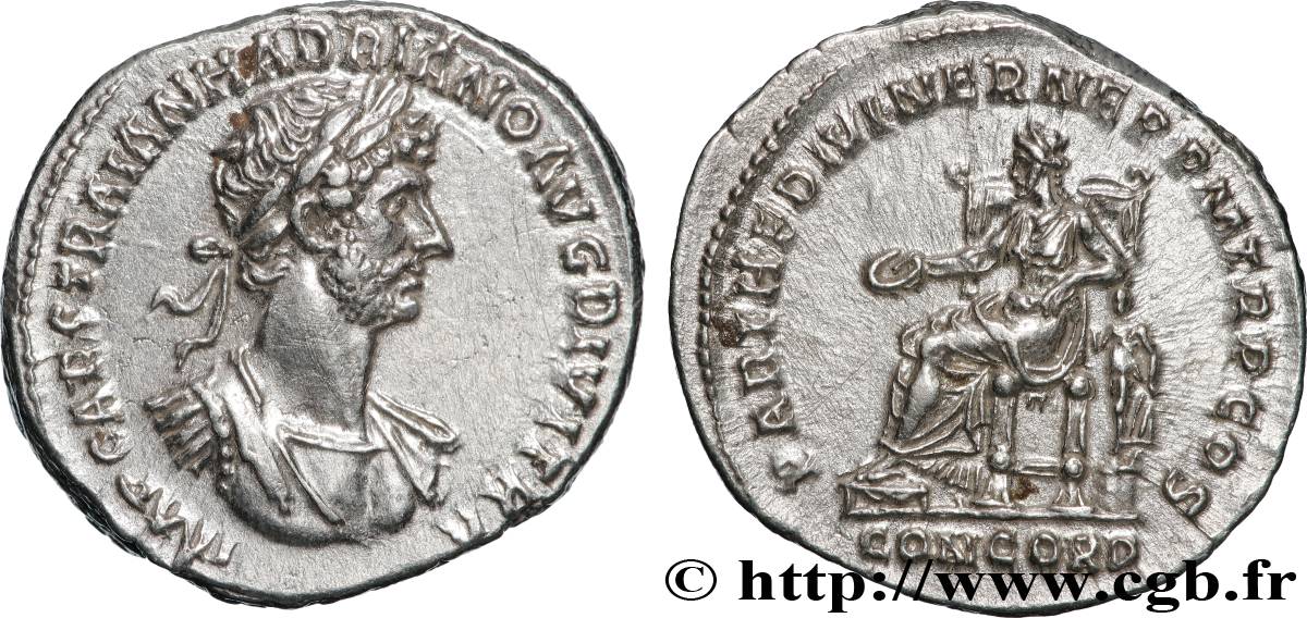 HADRIAN Denier MS