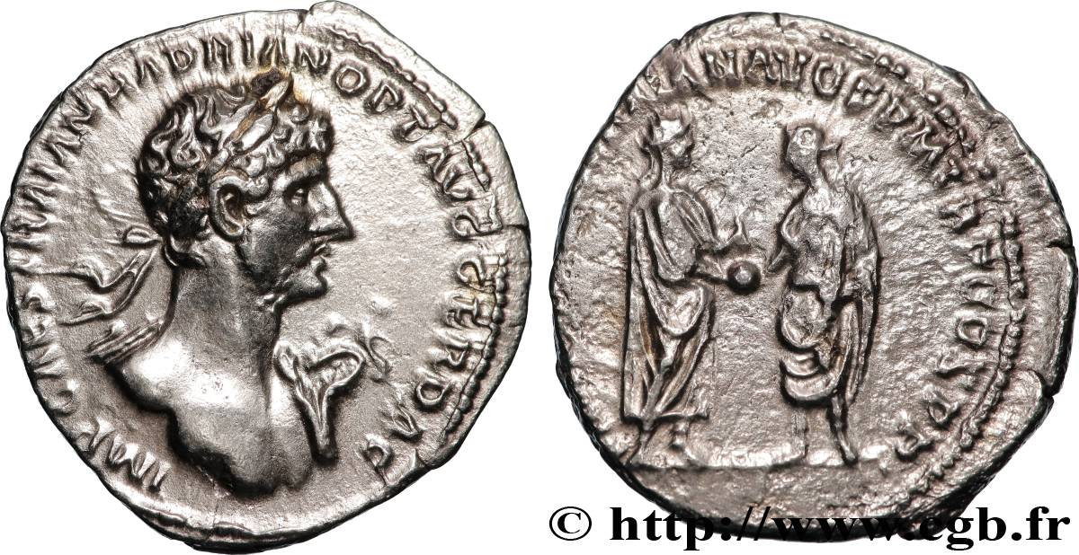 HADRIAN Denier AU/XF