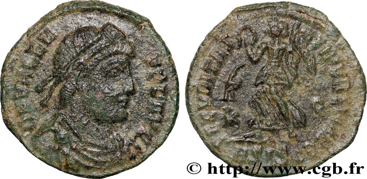 VALENS Nummus, (PB, Æ 3) XF