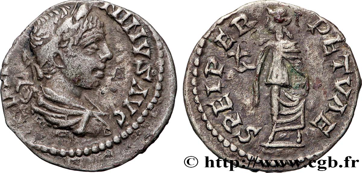 ELAGABALUS Denier XF