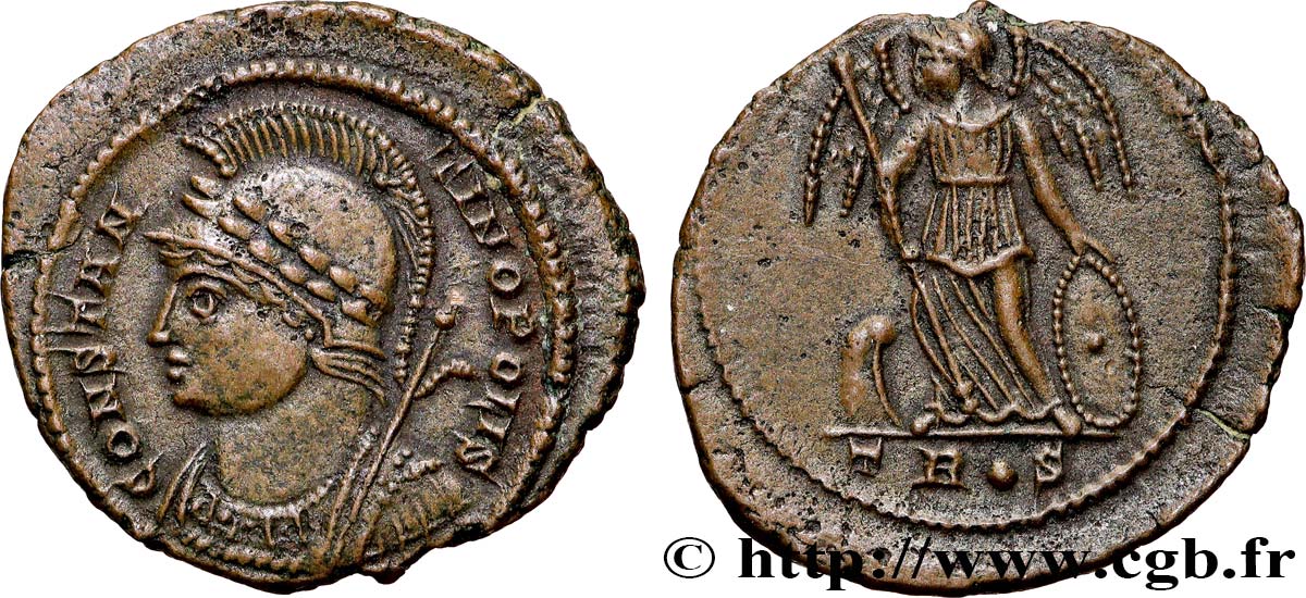 CONSTANTINOPOLIS Centenionalis ou nummus AU/AU