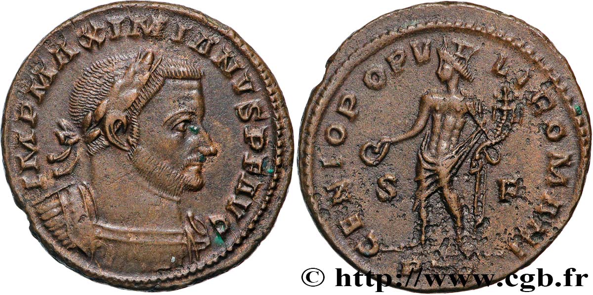MAXIMIANUS HERCULIUS Follis ou nummus AU