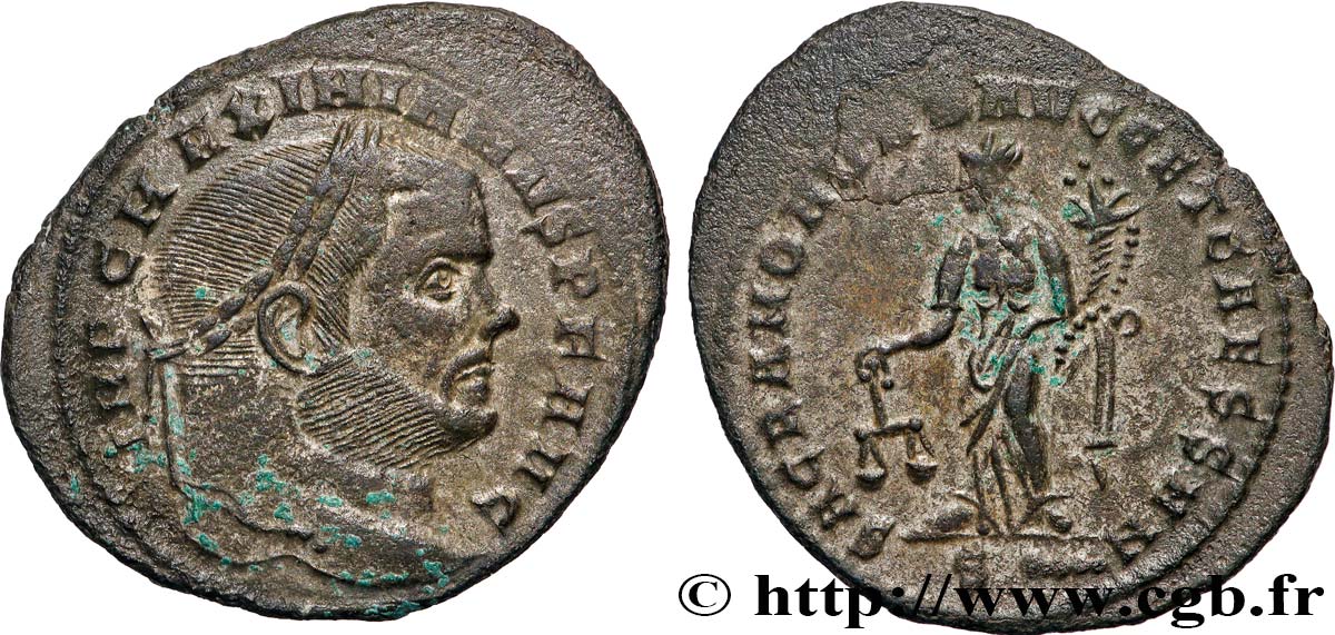 MAXIMIANUS HERCULIUS Follis ou nummus AU