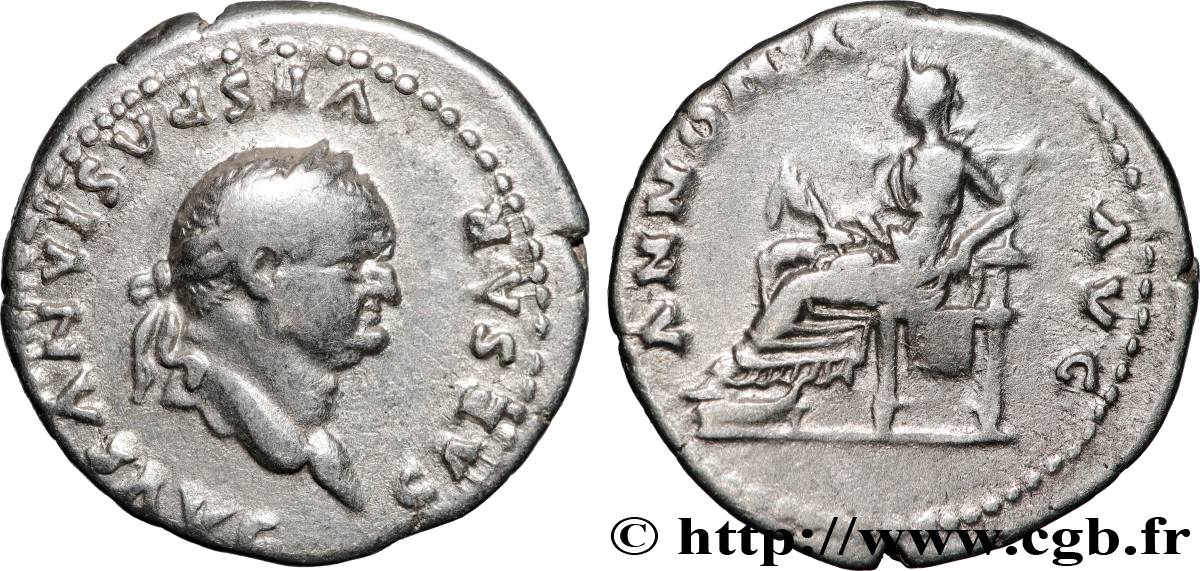 VESPASIEN Denier TTB+/TTB